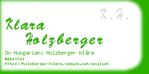 klara holzberger business card